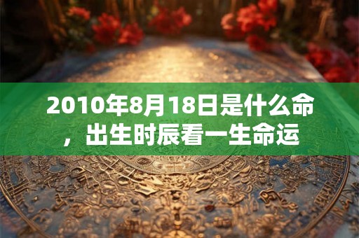 2010年8月18日是什么命，出生时辰看一生命运