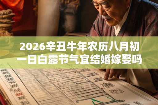 2026辛丑牛年农历八月初一日白露节气宜结婚嫁娶吗？