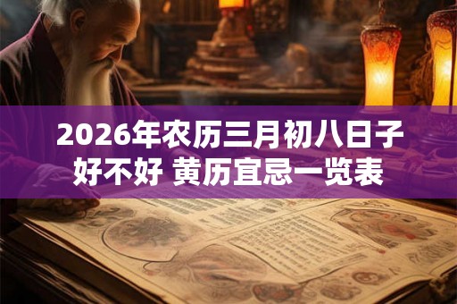 2026年农历三月初八日子好不好 黄历宜忌一览表