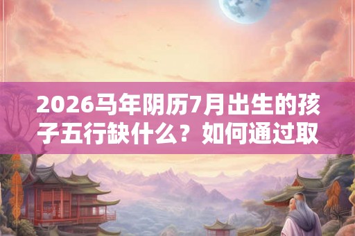2026马年阴历7月出生的孩子五行缺什么？如何通过取名补救