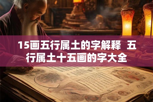 15画五行属土的字解释  五行属土十五画的字大全