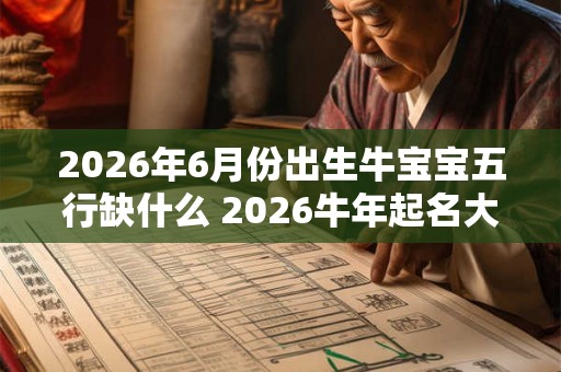 2026年6月份出生牛宝宝五行缺什么 2026牛年起名大全