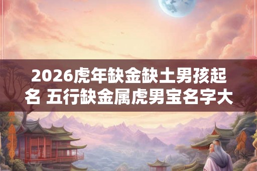 2026虎年缺金缺土男孩起名 五行缺金属虎男宝名字大全