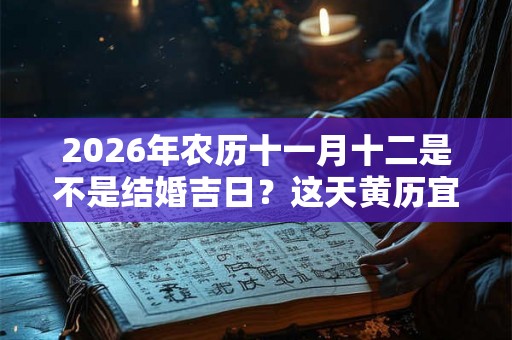 2026年农历十一月十二是不是结婚吉日?这天黄历宜嫁娶吗? 2026年农历十一月十二是不是结婚吉日?这天黄历宜嫁娶吗?