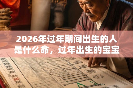 2026年过年期间出生的人是什么命，过年出生的宝宝好不好？