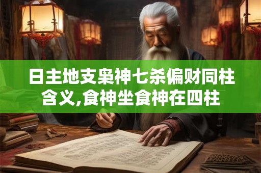 日主地支枭神七杀偏财同柱含义,食神坐食神在四柱