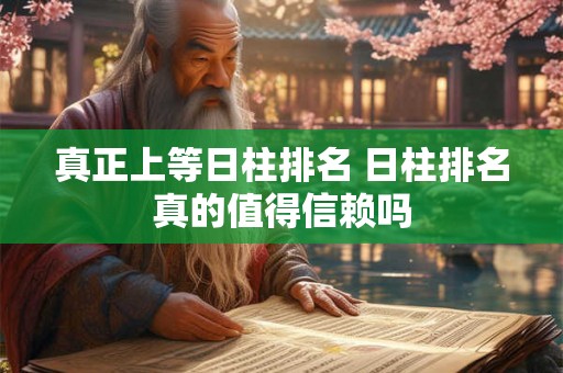 真正上等日柱排名 日柱排名真的值得信赖吗