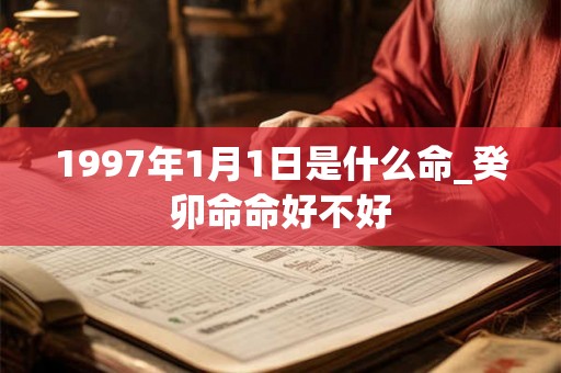 1997年1月1日是什么命_癸卯命命好不好