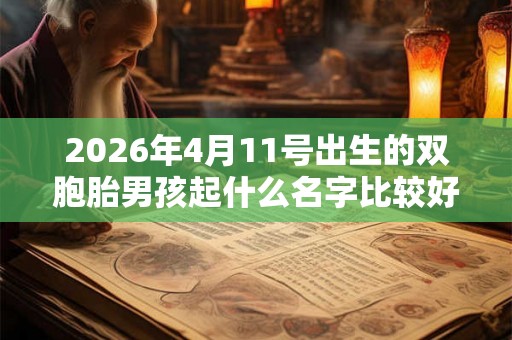 2026年4月11号出生的双胞胎男孩起什么名字比较好，五行属什么