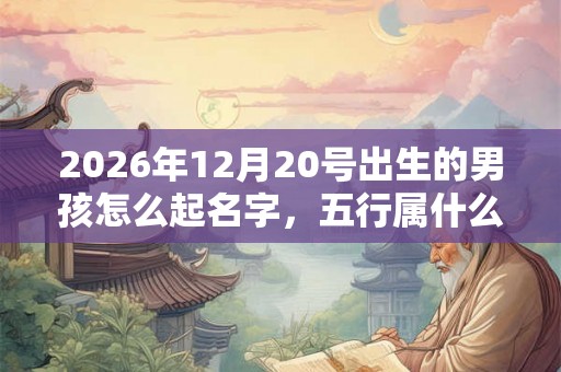 2026年12月20号出生的男孩怎么起名字,五行属什么 2026年12月20号出生的男孩怎么起名字,五行属什么