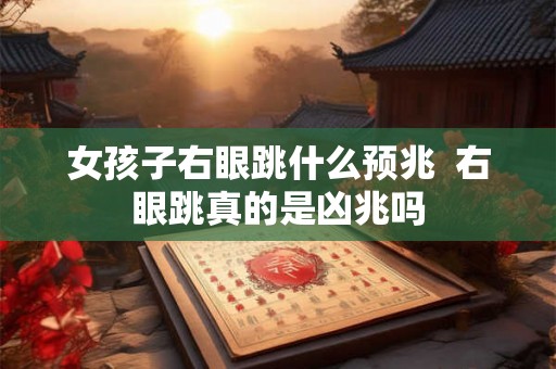 女孩子右眼跳什么预兆 右眼跳真的是凶兆吗 女孩子右眼跳什么预兆 右眼跳真的是凶兆吗
