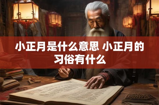 小正月是什么意思 小正月的习俗有什么