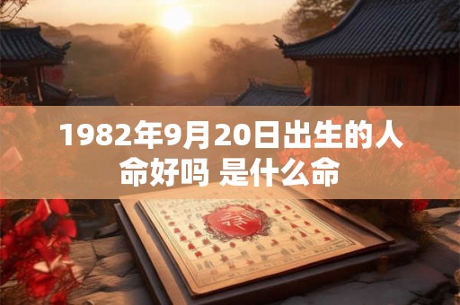 1982年9月20日出生的人命好吗 是什么命