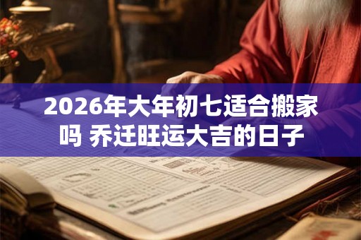 2026年大年初七适合搬家吗 乔迁旺运大吉的日子