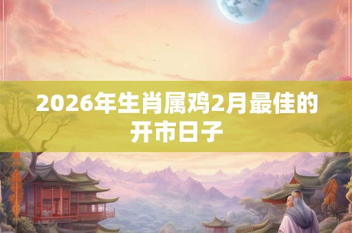 2026年生肖属鸡2月最佳的开市日子