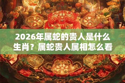 2026年属蛇的贵人是什么生肖？属蛇贵人属相怎么看？