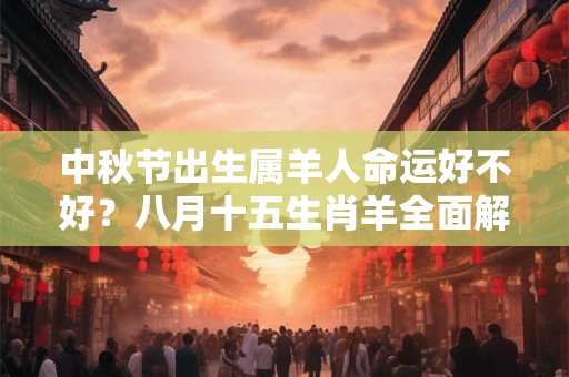 中秋节出生属羊人命运好不好？八月十五生肖羊全面解析！