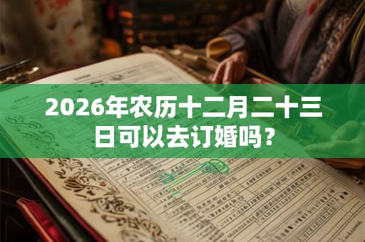 2026年农历十二月二十三日可以去订婚吗？