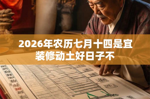 2026年农历七月十四是宜装修动土好日子不 2026年农历七月十四是宜装修动土好日子不