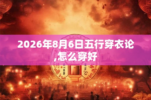 2026年8月6日五行穿衣论,怎么穿好 2026年8月6日五行穿衣论,怎么穿好