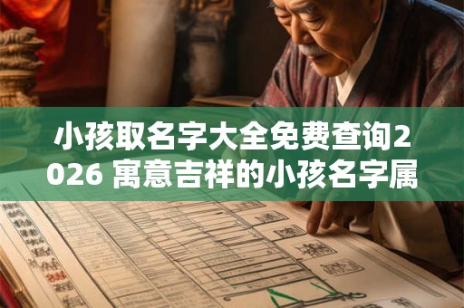 小孩取名字大全免费查询2026 寓意吉祥的小孩名字属兔
