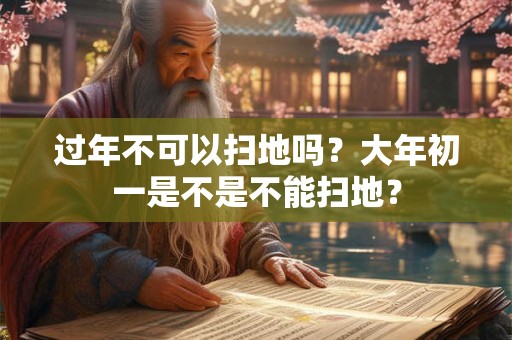 过年不可以扫地吗?大年初一是不是不能扫地? 过年不可以扫地吗?大年初一是不是不能扫地?