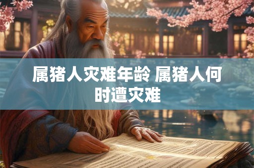 属猪人灾难年龄 属猪人何时遭灾难