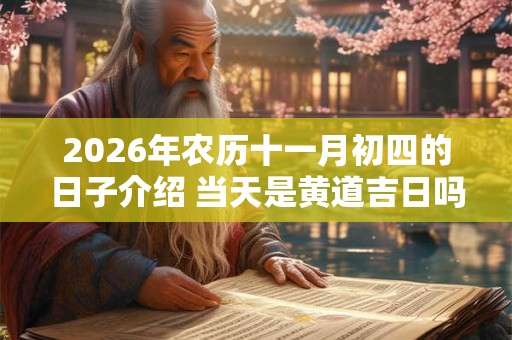 2026年农历十一月初四的日子介绍 当天是黄道吉日吗 2026年农历十一月初四的日子介绍 当天是黄道吉日吗