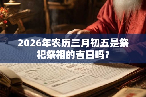 2026年农历三月初五是祭祀祭祖的吉日吗？