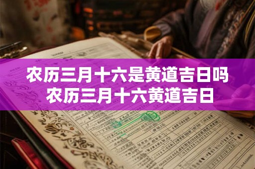 农历三月十六是黄道吉日吗 农历三月十六黄道吉日