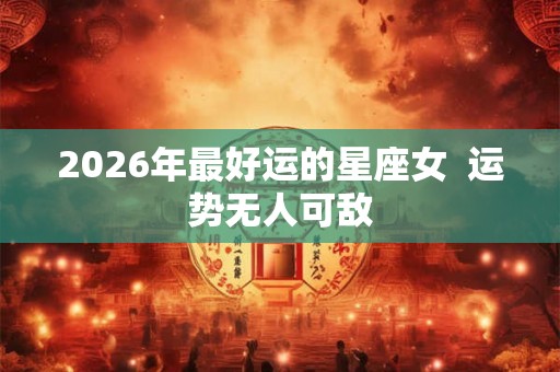 2026年最好运的星座女  运势无人可敌