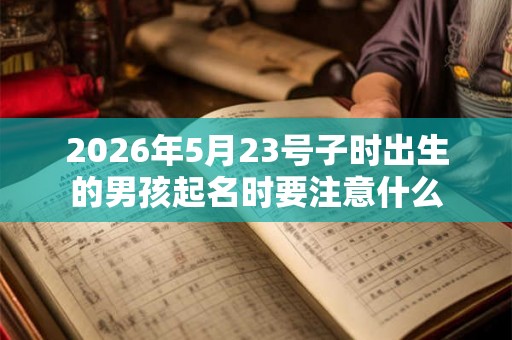 2026年5月23号子时出生的男孩起名时要注意什么