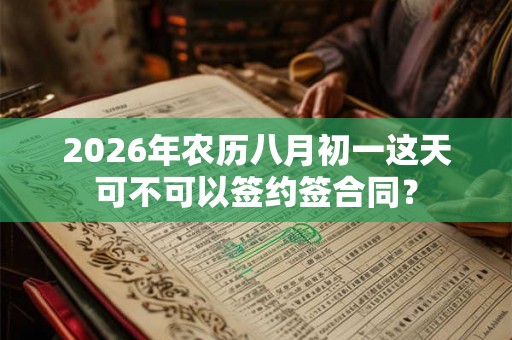 2026年农历八月初一这天可不可以签约签合同? 2026年农历八月初一这天可不可以签约签合同?