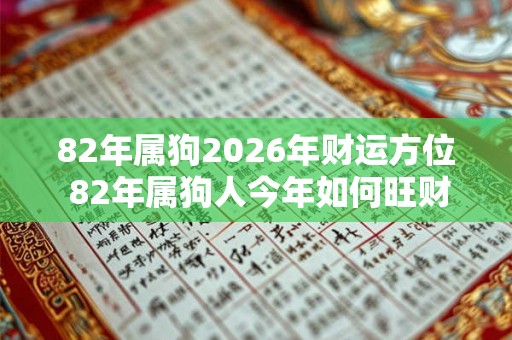 82年属狗2026年财运方位 82年属狗人今年如何旺财