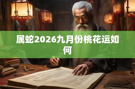 属蛇2026九月份桃花运如何