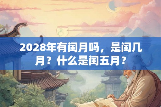 2028年有闰月吗，是闰几月？什么是闰五月？