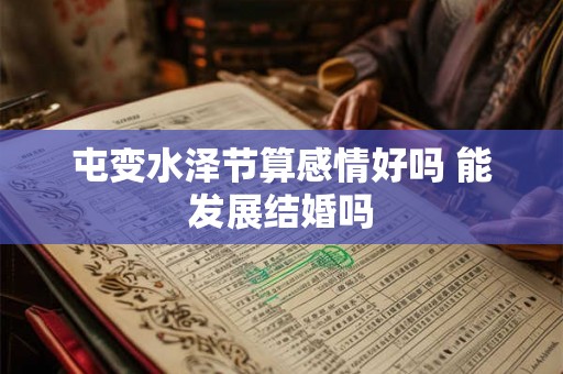 屯变水泽节算感情好吗 能发展结婚吗