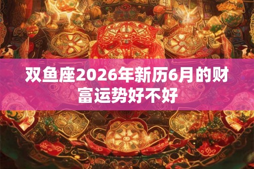 双鱼座2026年新历6月的财富运势好不好
