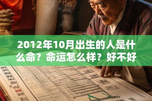 2012年10月出生的人是什么命？命运怎么样？好不好？
