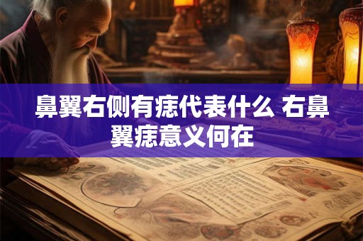 鼻翼右侧有痣代表什么 右鼻翼痣意义何在 鼻翼右侧有痣代表什么 右鼻翼痣意义何在
