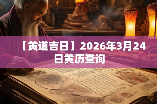 【黄道吉日】2026年3月24日黄历查询