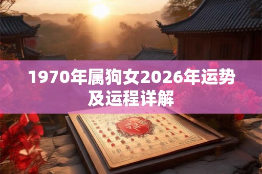 1970年属狗女2026年运势及运程详解