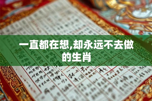一直都在想,却永远不去做的生肖