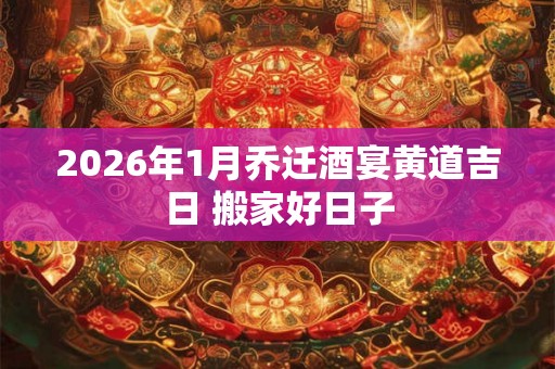 2026年1月乔迁酒宴黄道吉日 搬家好日子
