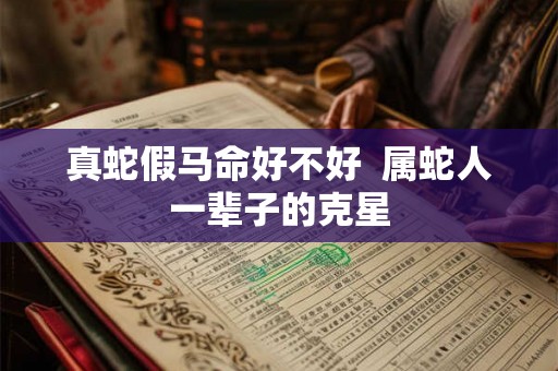 真蛇假马命好不好 属蛇人一辈子的克星 真蛇假马命好不好 属蛇人一辈子的克星