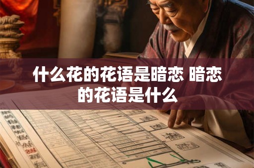 什么花的花语是暗恋 暗恋的花语是什么