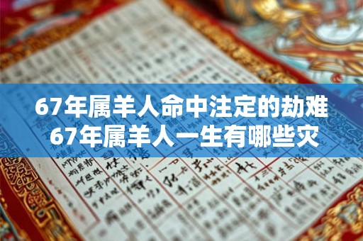 67年属羊人命中注定的劫难 67年属羊人一生有哪些灾 67年属羊人命中注定的劫难 67年属羊人一生有哪些灾