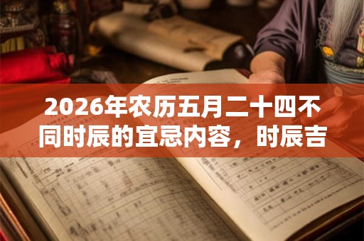2026年农历五月二十四不同时辰的宜忌内容,时辰吉凶详解 2026年农历五月二十四不同时辰的宜忌内容,时辰吉凶详解