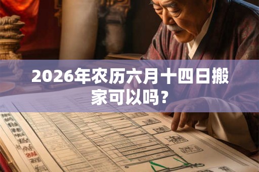 2026年农历六月十四日搬家可以吗? 2026年农历六月十四日搬家可以吗?