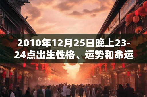 2010年12月25日晚上23-24点出生性格、运势和命运